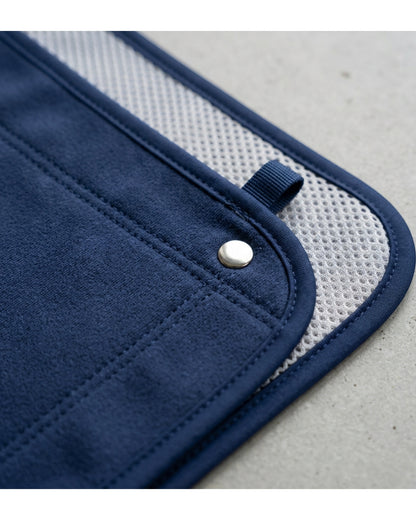 Mvkth Double-Layer Mesh-Backed Training Towel 72 x 34 cm Navy Silver - Detail view