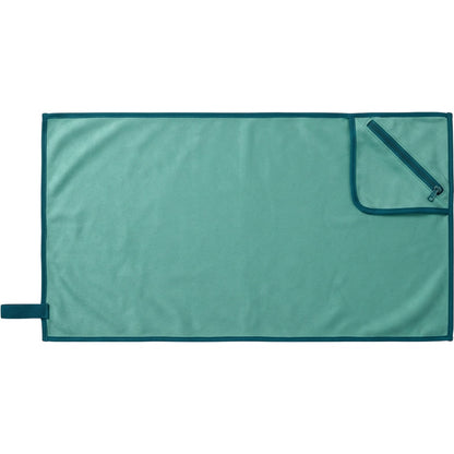 Mvkth Suede Microfiber Fitness Towel with Zipper Pocket 82 x 34 cm Sea Green - Product view